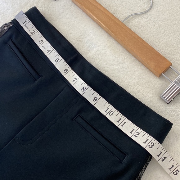 SPANX The Perfect Pant Ankle Sequin Tuxedo Skinny Black Size Small Petite - Picture 9 of 11
